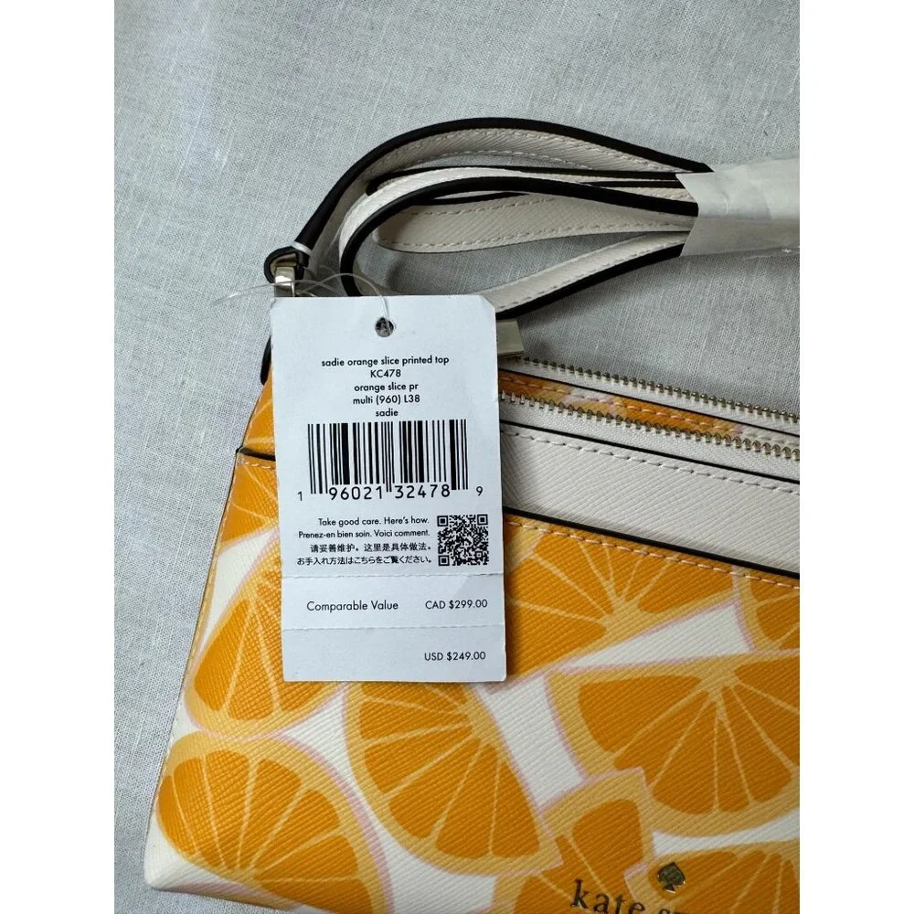 Kate‎ Spade Sadie Orange slice crossbody/pouch set NWT